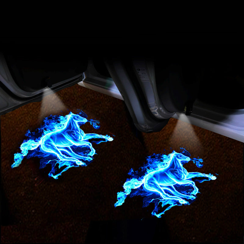 Luz de bienvenida inalámbrica recargable para coche F2