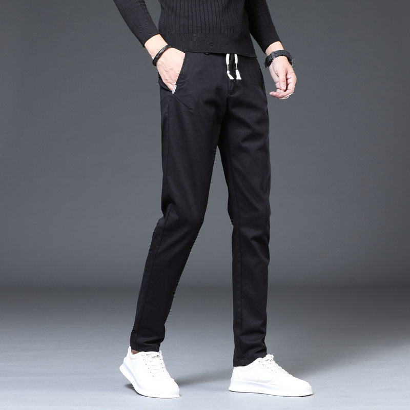 Business Casual Black Men's Straight Casual Pants