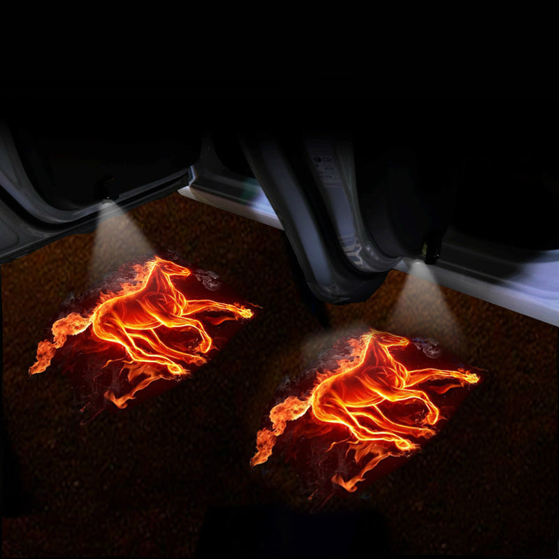 Luz de bienvenida inalámbrica recargable para coche F2