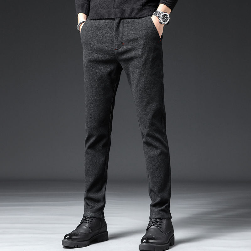 Business Casual Black Men's Straight Casual Pants