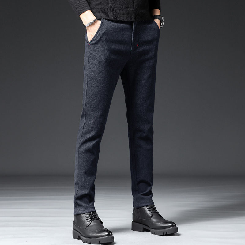 Business Casual Black Men's Straight Casual Pants