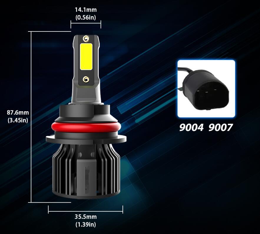Kit de bombillas LED para faros delanteros de coche, 6000K