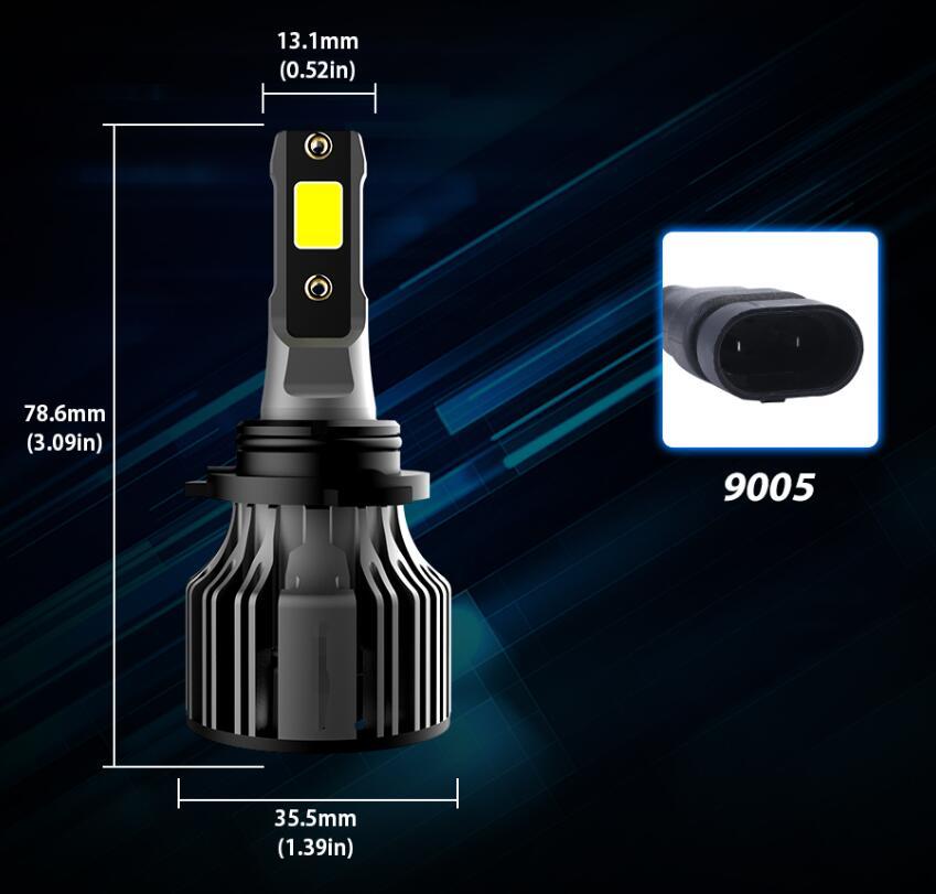 Kit de bombillas LED para faros delanteros de coche, 6000K