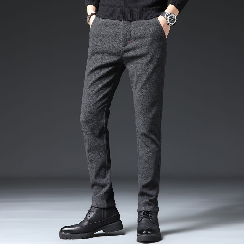 Business Casual Black Men's Straight Casual Pants