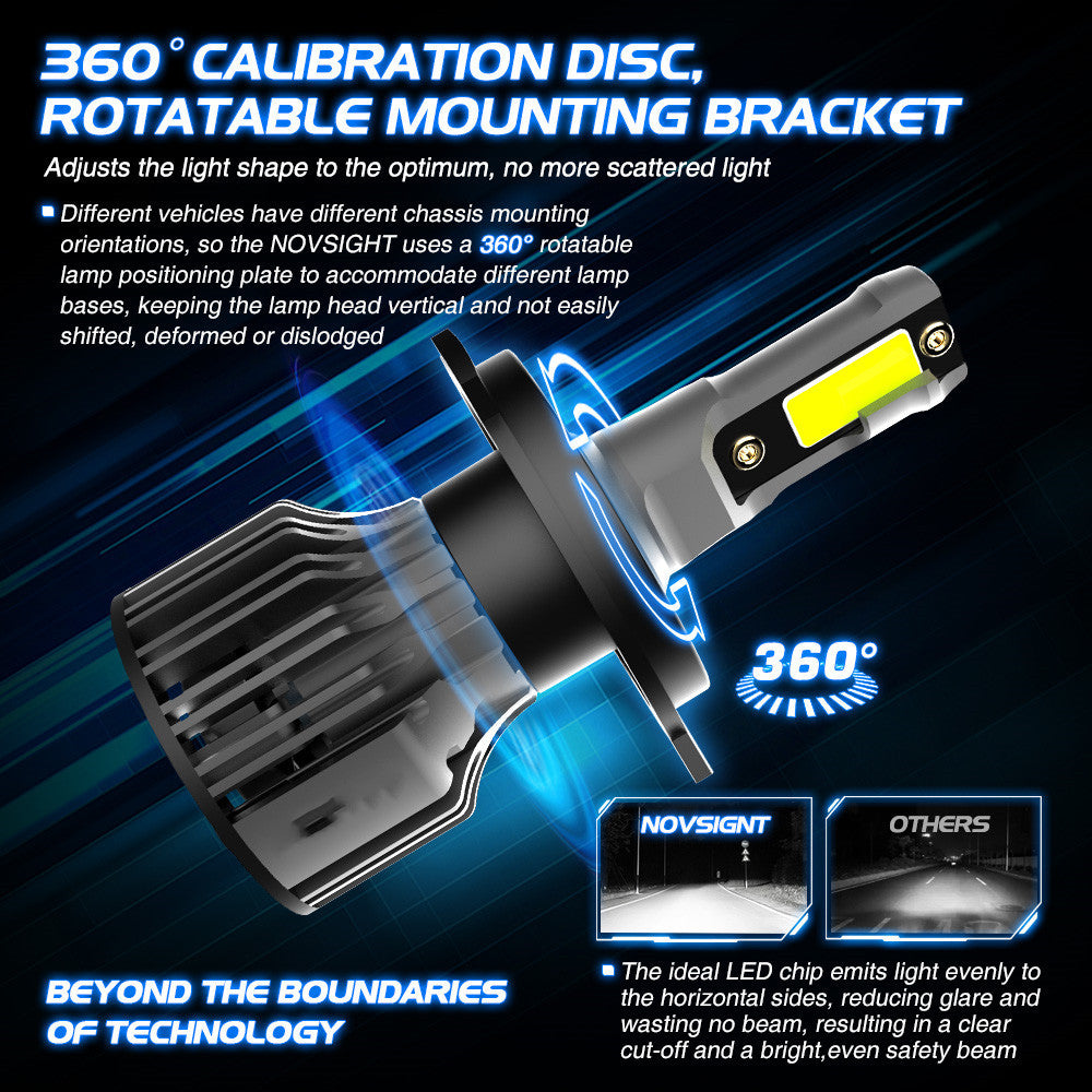 Kit de bombillas LED para faros delanteros de coche, 6000K