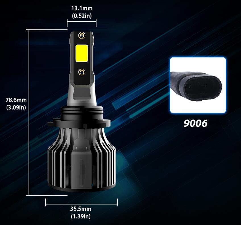 Kit de bombillas LED para faros delanteros de coche, 6000K