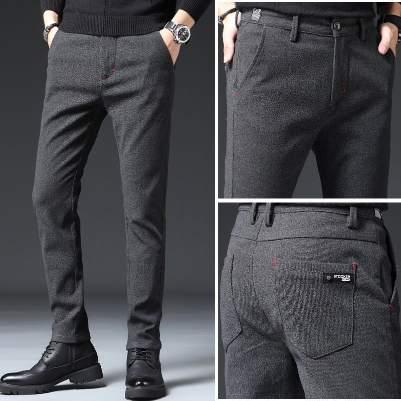 Business Casual Black Men's Straight Casual Pants