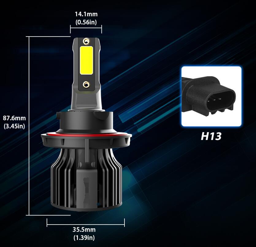 Kit de bombillas LED para faros delanteros de coche, 6000K