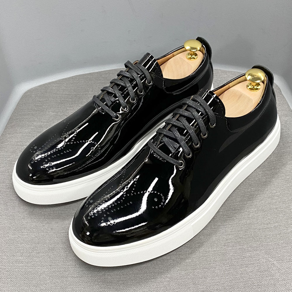 Patent Leather Flat Everyday Comfort Sneakers